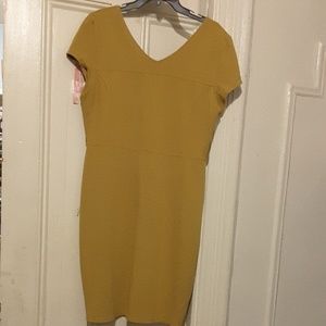 Mustard bodycon dress